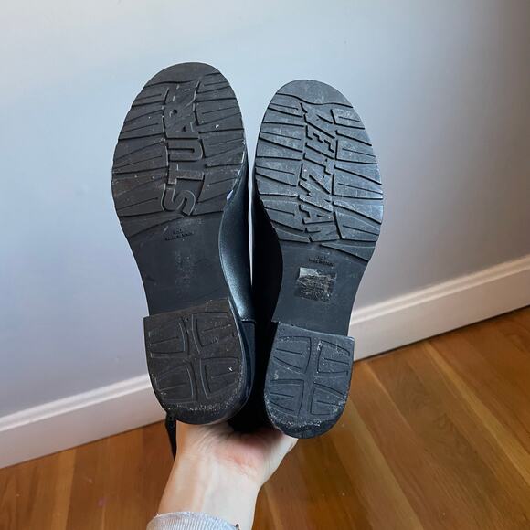 Stuart Weitzman 5050 Black Leather Elastic Back Round Toe Tall Boots EU35.5 US5 - Picture 10 of 14